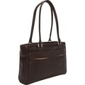 Piel Leather Piel Leather 3001 - CHC Ladies Laptop Tote With Pockets - Chocolate 3001-CHC